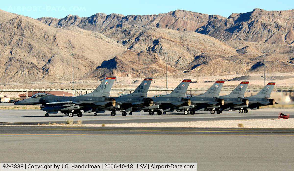 92-3888, General Dynamics F-16CJ Fighting Falcon C/N CC-130, F-16C 92-3888 & others at Nellis AFB