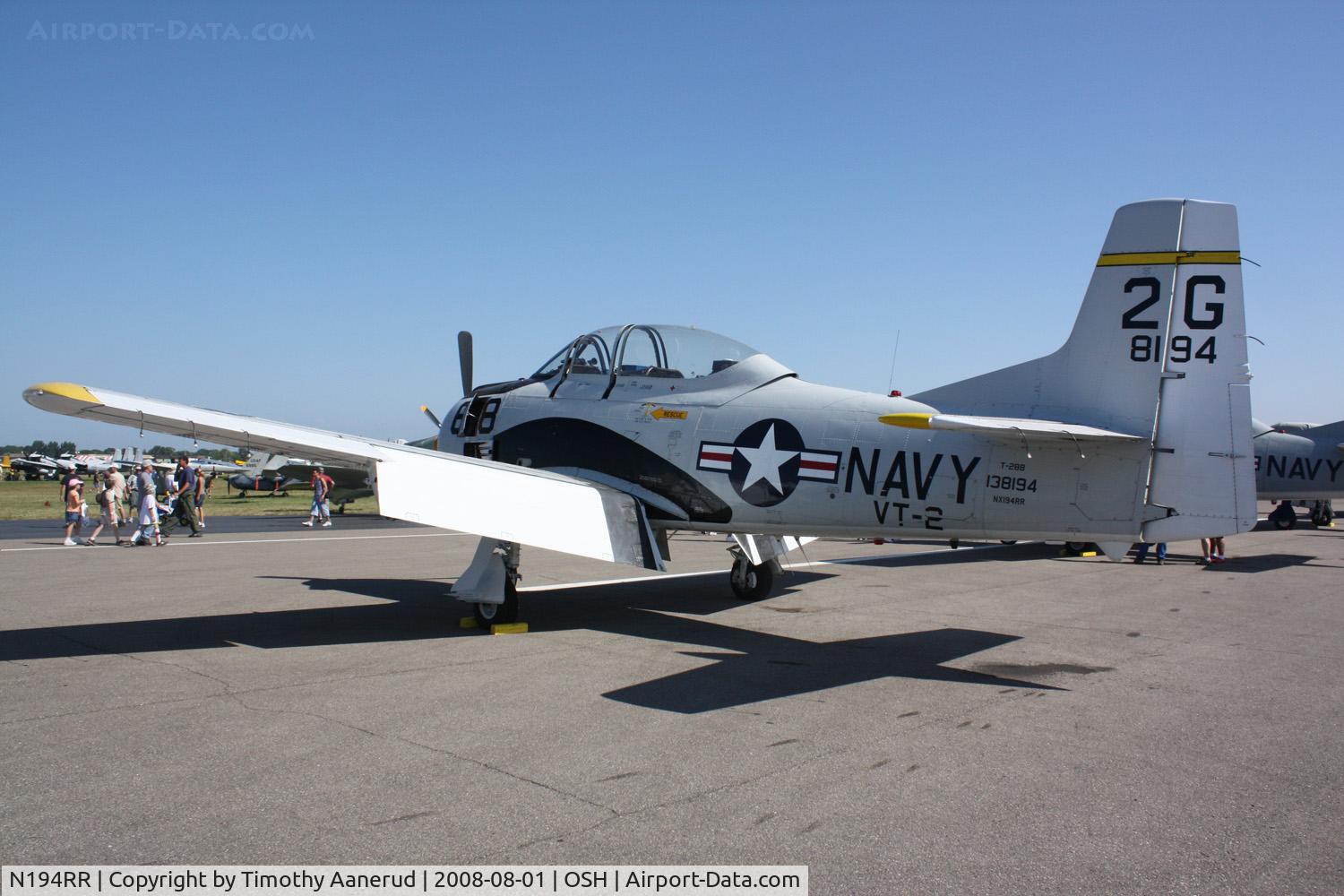 N194RR, North American T-28B Trojan C/N 200-265 (138194), EAA AirVenture 2008