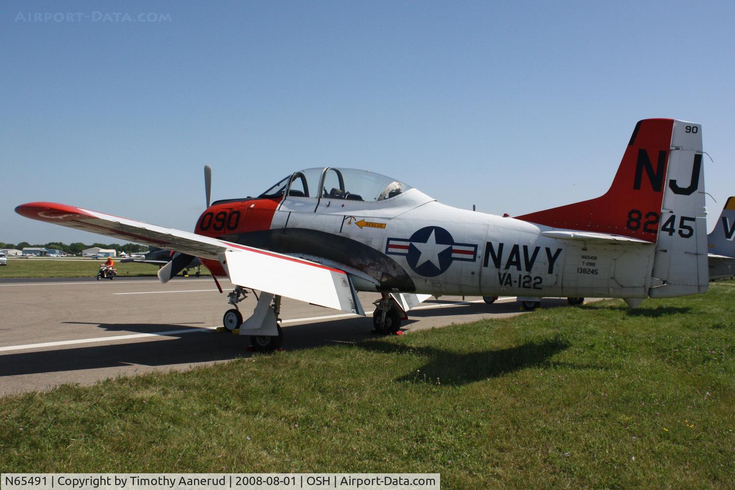 N65491, North American T-28B Trojan C/N 200-316 (138245), EAA AirVenture 2008