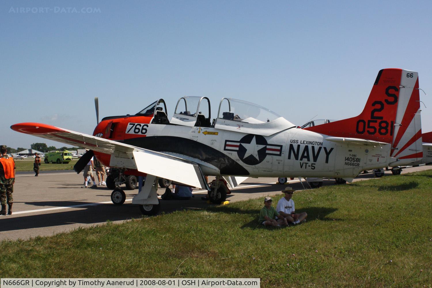 N666GR, 1958 North American T-28C Trojan Trojan C/N 226-158 (140581), EAA AirVenture 2008