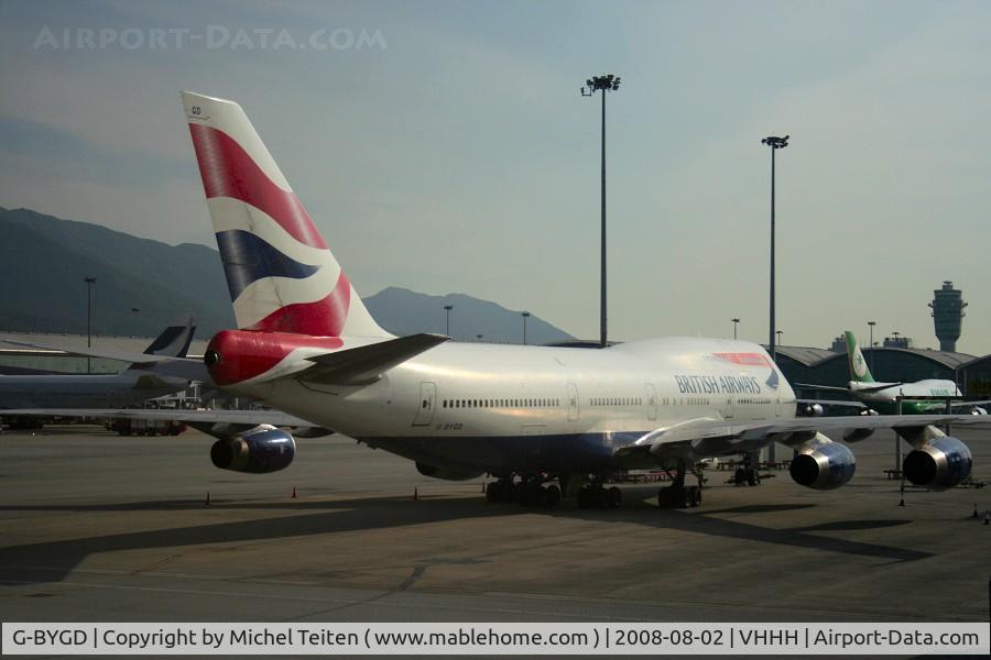 G-BYGD, 1999 Boeing 747-436 C/N 28857, British Airways at HKG