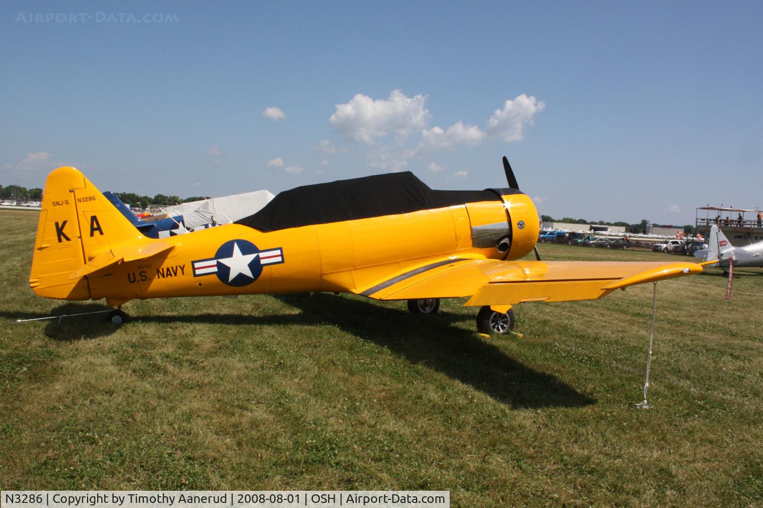 N3286, 1944 North American SNJ-5 Texan Texan C/N 88-15356, EAA AirVenture 2008