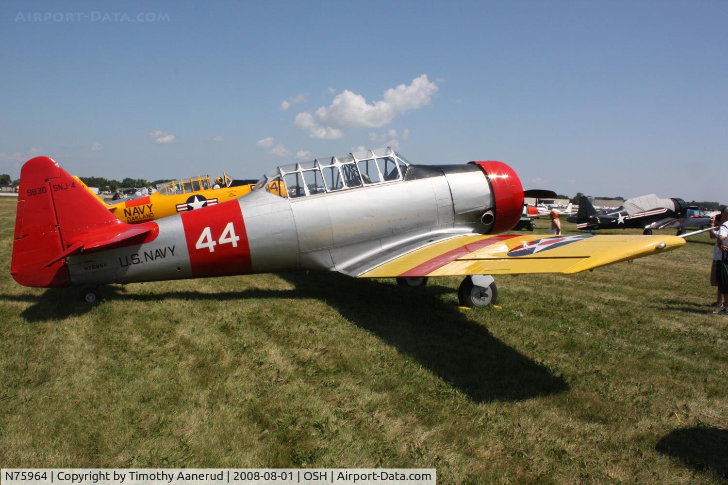 N75964, 1943 North American SNJ-4 Texan C/N 88-9830, EAA AirVenture 2008