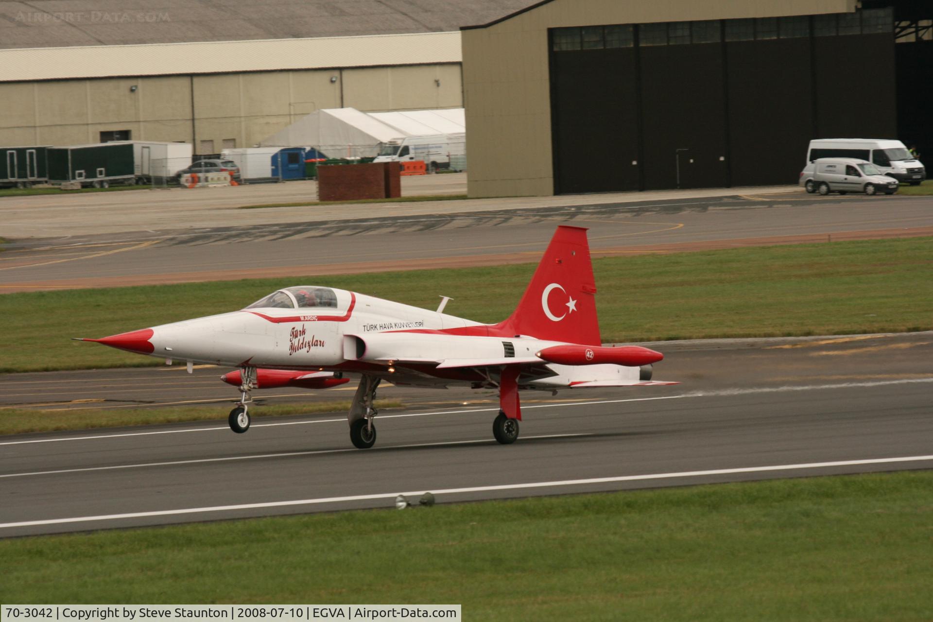 70-3042, Northrop NF-5 Freedom Fighter C/N 3042, Taken at the Royal International Air Tattoo 2008 during arrivals and departures (show days cancelled due to bad weather)
