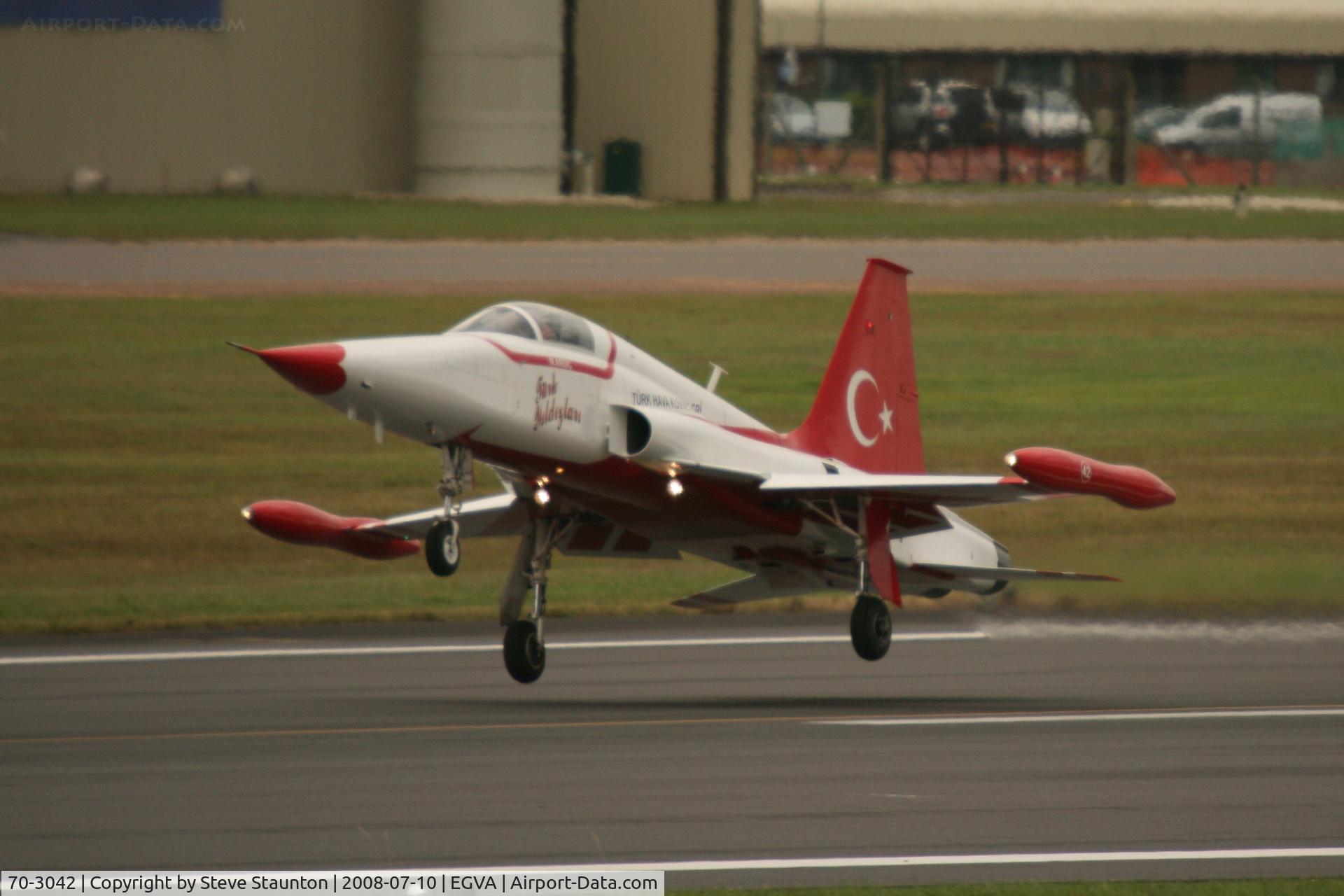 70-3042, Northrop NF-5 Freedom Fighter C/N 3042, Taken at the Royal International Air Tattoo 2008 during arrivals and departures (show days cancelled due to bad weather)