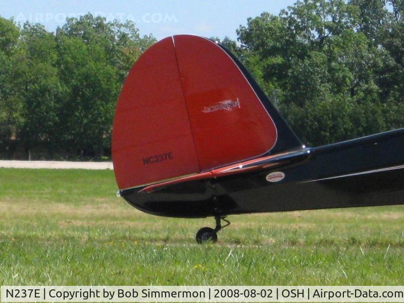N237E, 1940 Cessna C-165 Airmaster C/N 554, Tail detail.  Airventure 2008