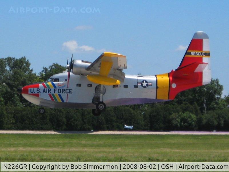 N226GR, 1954 Grumman HU-16E Albatross C/N G-359, Landing on 36 at Airventure 2008.