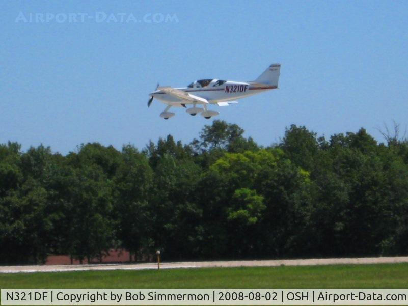 N321DF, 2005 Stoddard-Hamilton Glasair Super II-SFT C/N 2286, Landing on 36 at Airventure 2008.