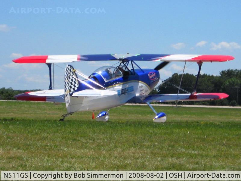 N511GS, 1993 Steen Skybolt 300 C/N HR30091001, Airventure 2008 - Oshkosh, WI