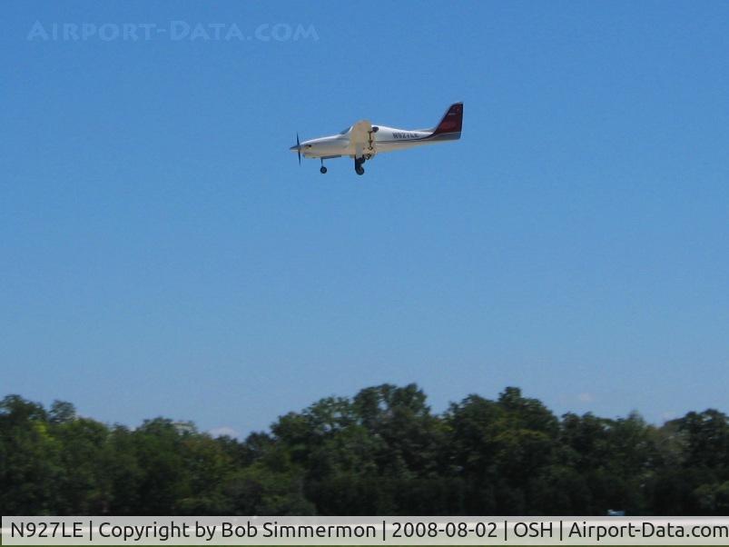 N927LE, 2008 Lancair Evolution C/N EVO-001, Landing on 36 at Airventure 2008.