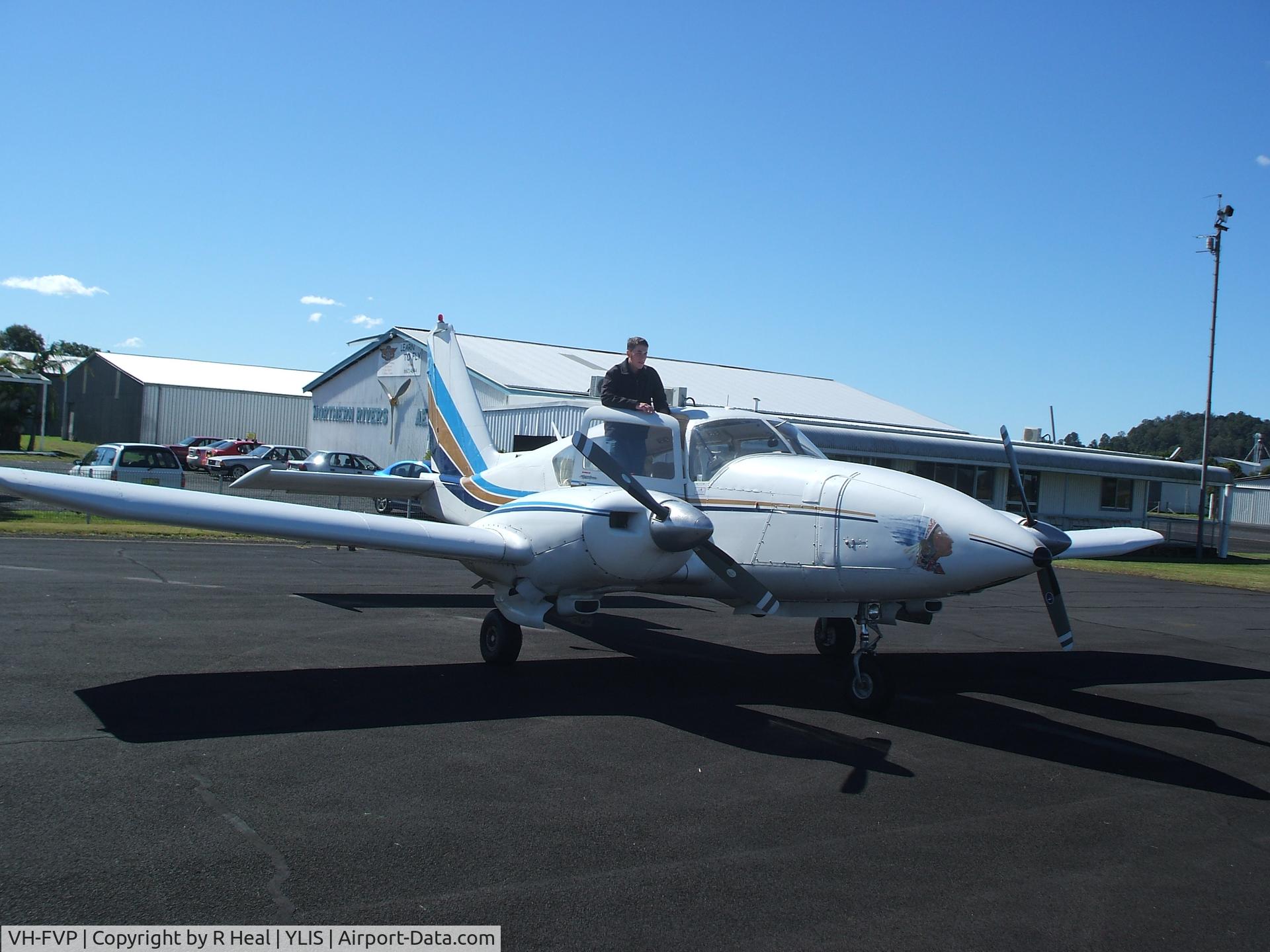 VH-FVP, 1978 Piper PA-23-250 C/N 27-7854096, Piper PA23 Aztec. G-BFVP now VH-FVP in Australia.