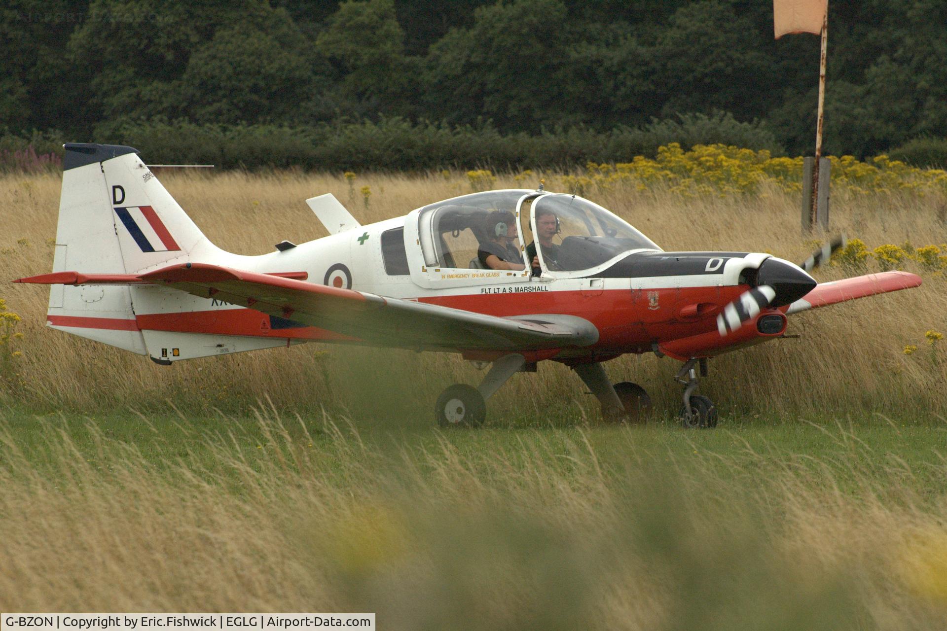 G-BZON, 1973 Scottish Aviation Bulldog T.1 C/N BH120/214, 3. G-BZON visiting Panshanger Airfield