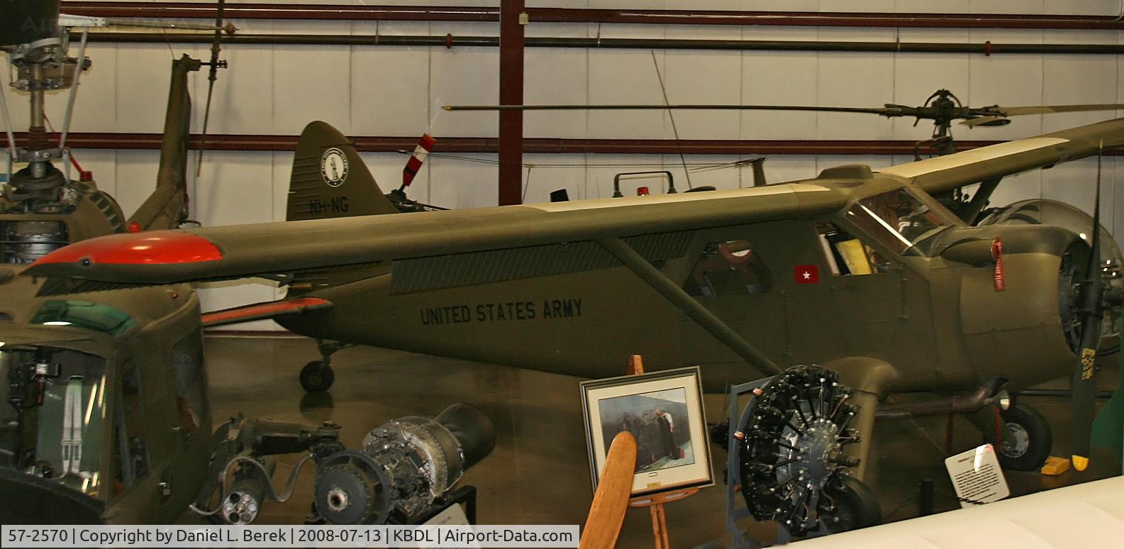 57-2570, 1957 De Havilland Canada U-6A Beaver C/N 1222, This beautiful classic bushplane is preserved at the New England Air Museum.