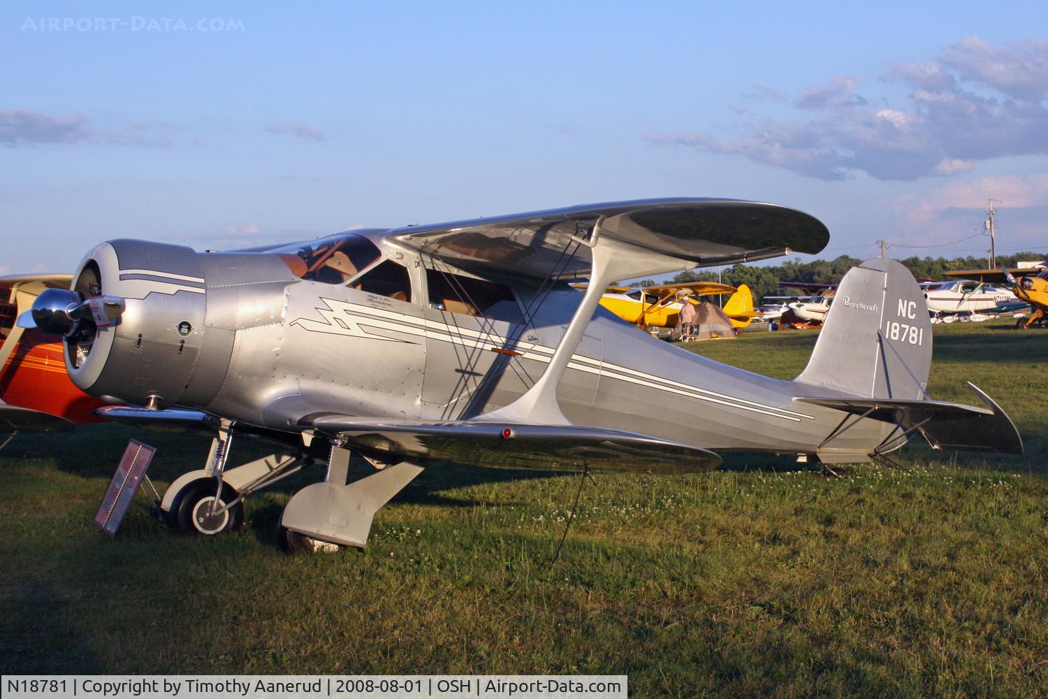 N18781, 1938 Beech F17D Staggerwing C/N 204, EAA AirVenture 2008
