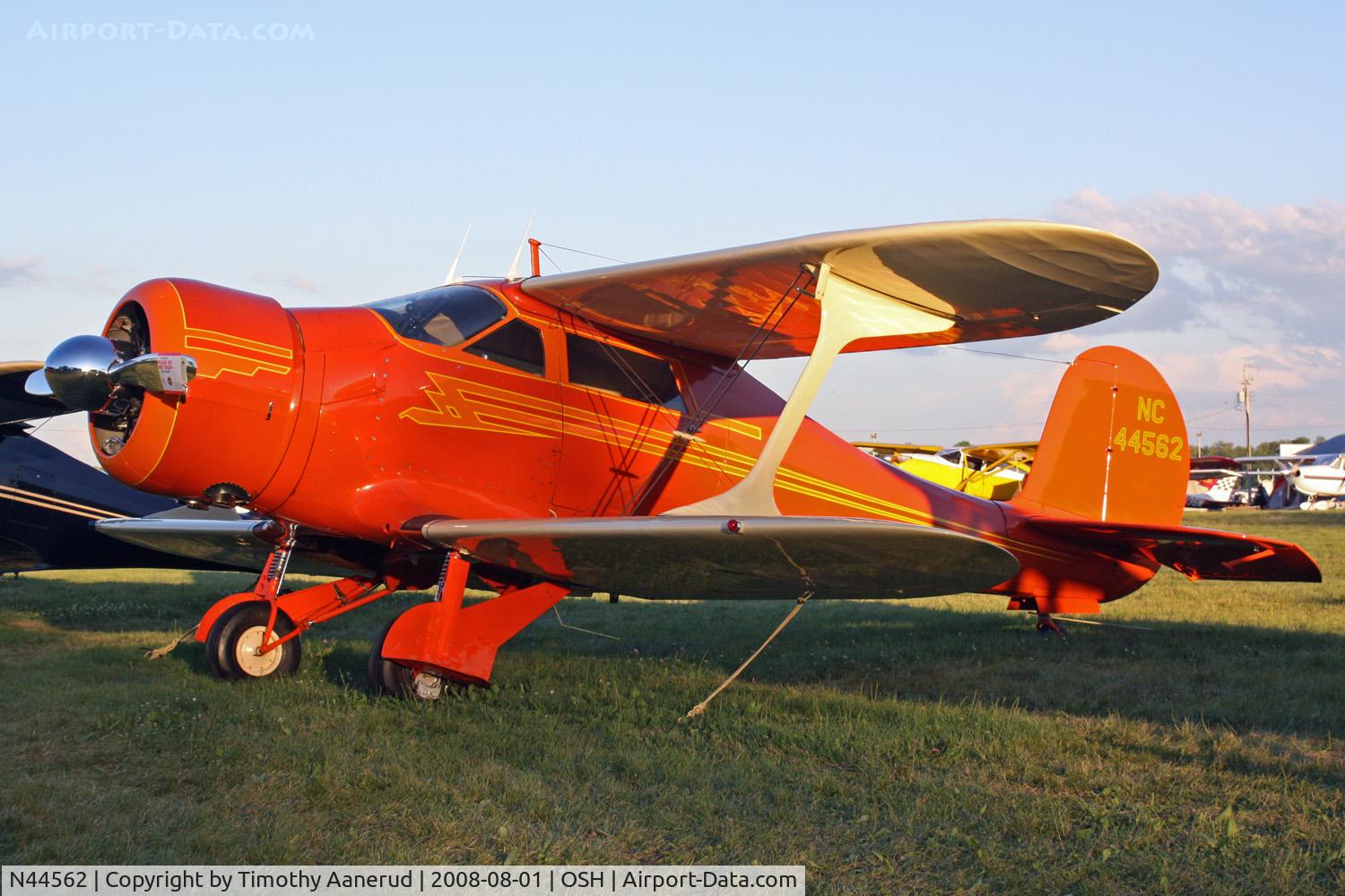 N44562, 1944 Beech D17S Staggerwing C/N 6923, EAA AirVenture 2008