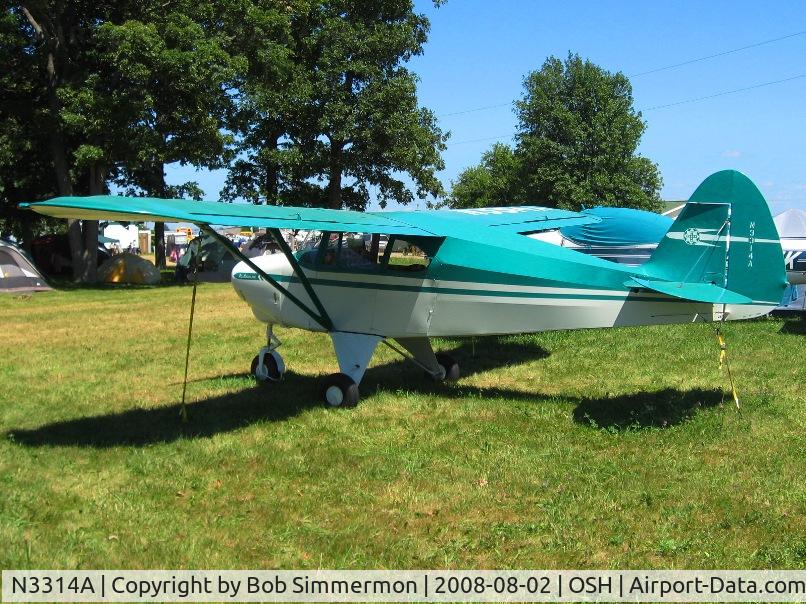 N3314A, 1953 Piper PA-22 Tri-Pacer C/N 22-1589, Airventure 2008 - Oshkosh, WI