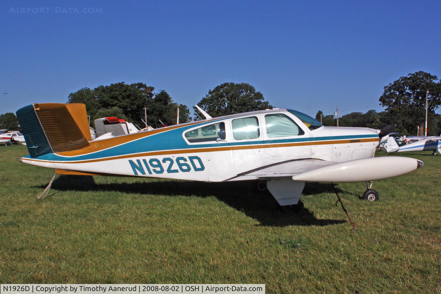 N1926D, 1956 Beech C35 Bonanza Bonanza C/N D-3198, EAA AirVenture 2008