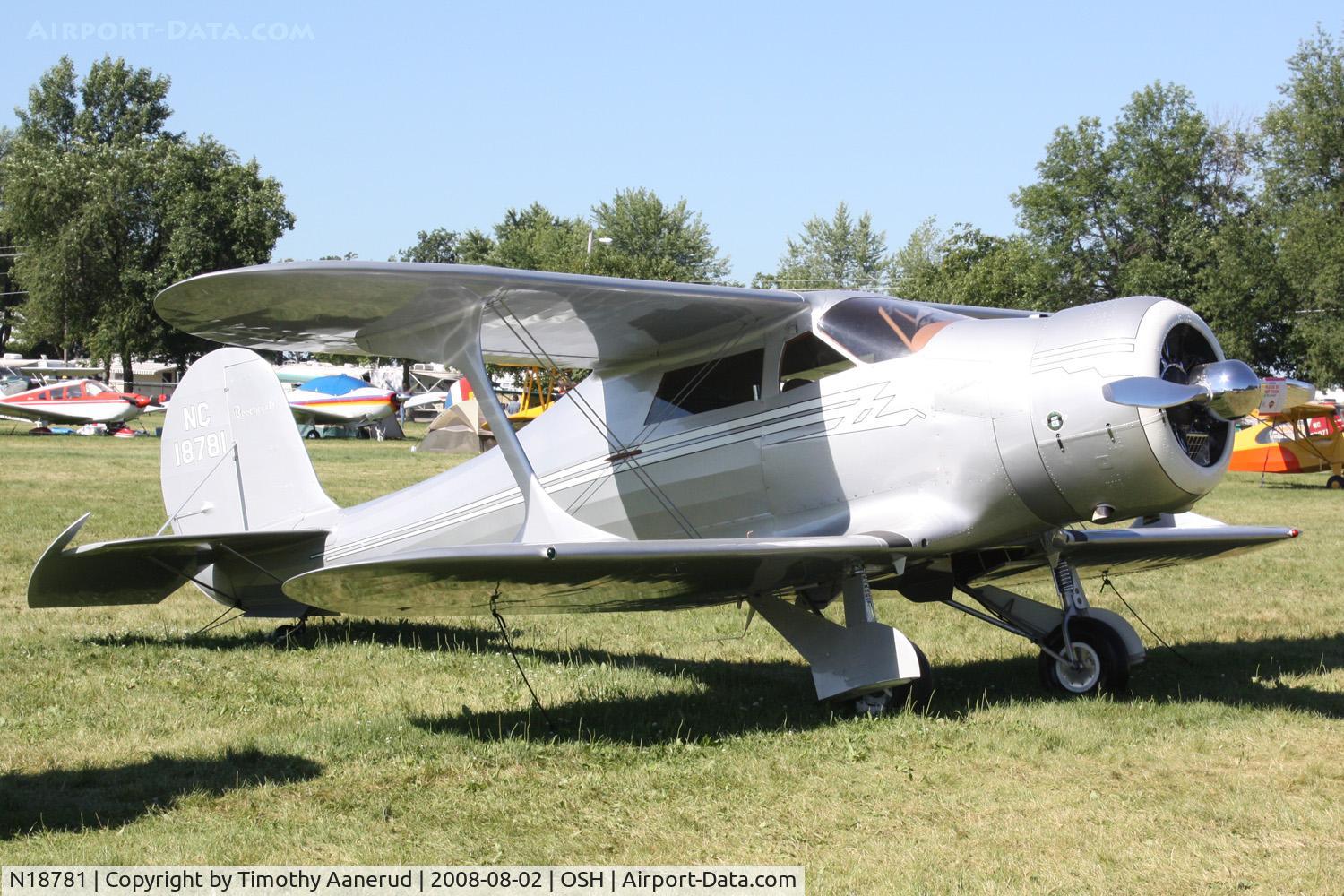 N18781, 1938 Beech F17D Staggerwing C/N 204, EAA AirVenture 2008