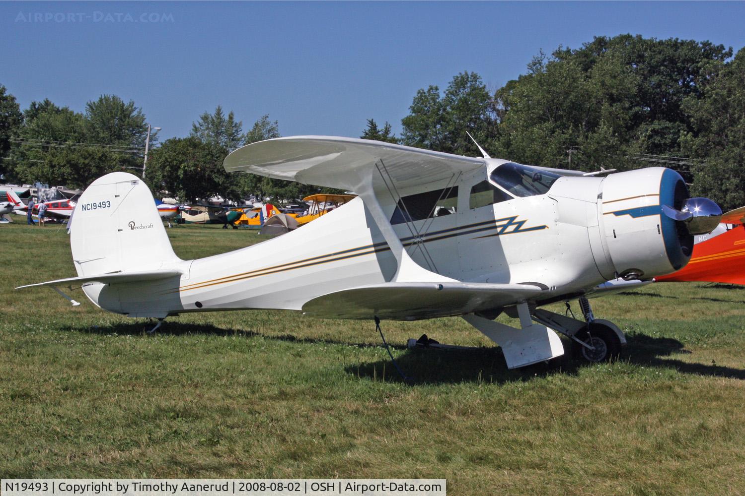 N19493, 1939 Beech D17S Staggerwing C/N 263, EAA AirVenture 2008