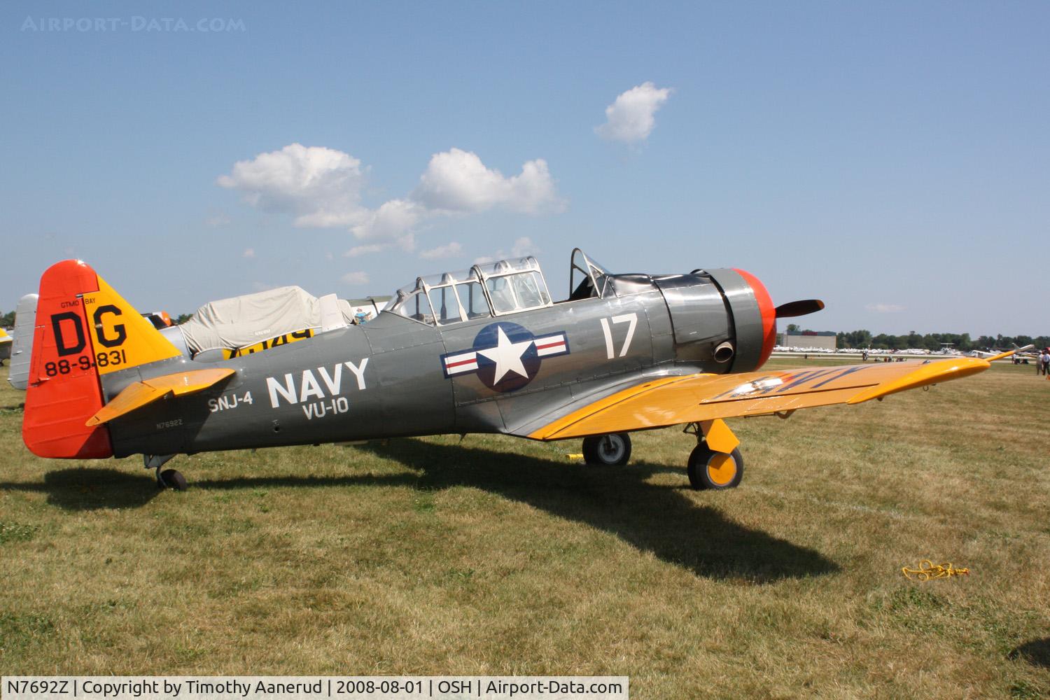 N7692Z, 1942 North American SNJ-4 Texan C/N 88-9831, EAA AirVenture 2008