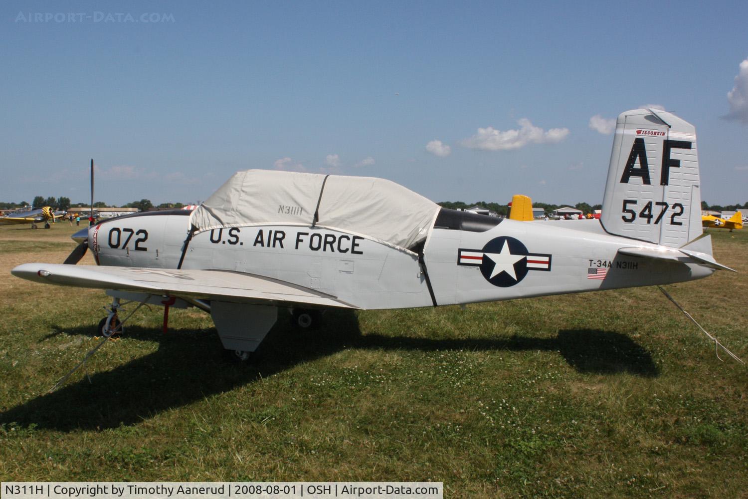 N311H, 1953 Beech T-34A (A45) Mentor Mentor C/N G-72, EAA AirVenture 2008