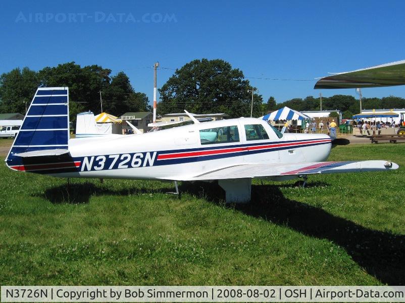 N3726N, 1968 Mooney M-20G Statesman C/N 680051, Airventure 2008 - Oshkosh, WI