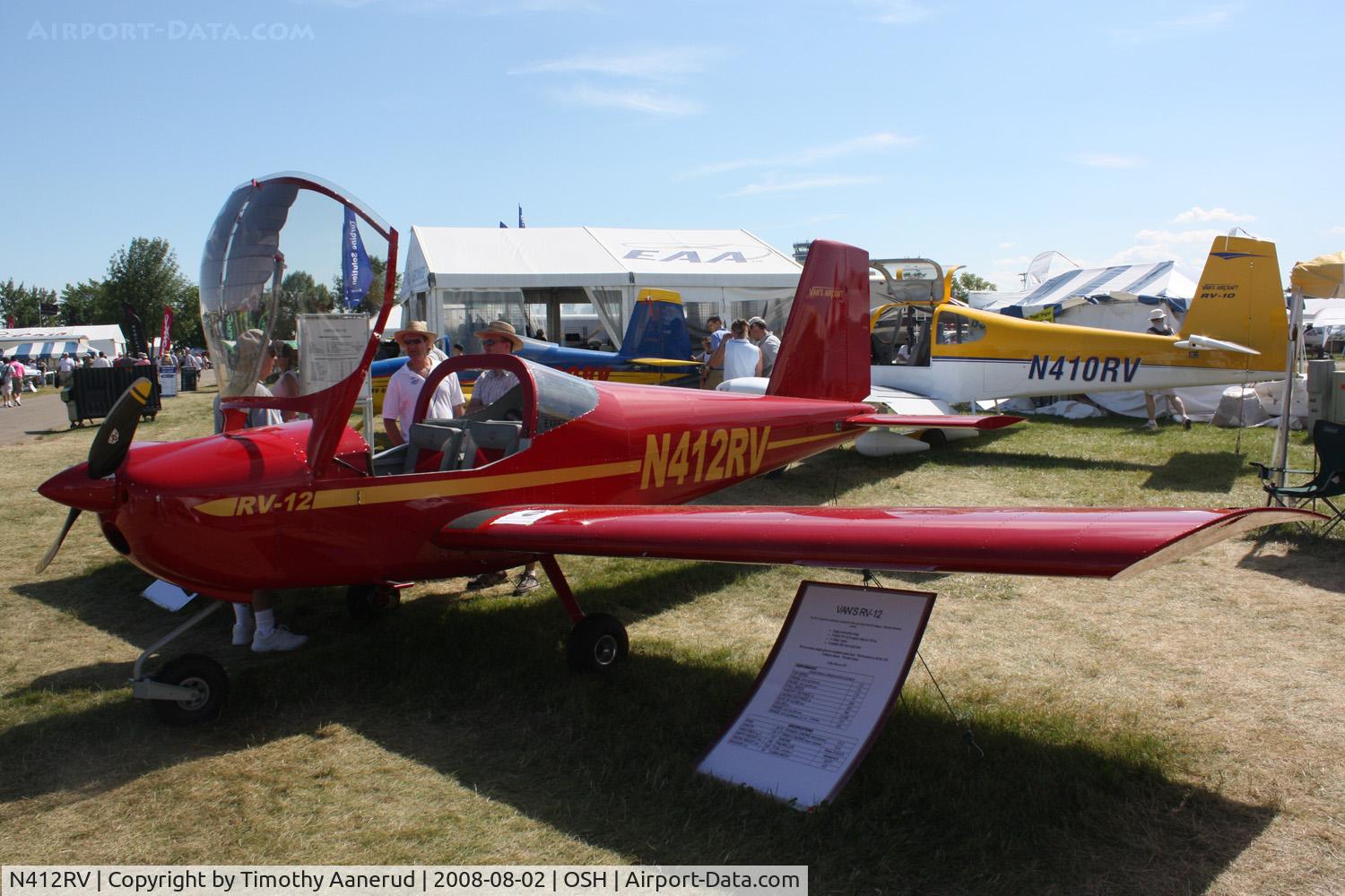 N412RV, 2008 Vans RV-12 C/N 2, EAA AirVenture 2008