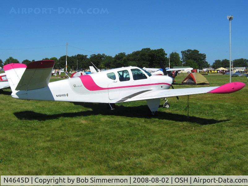 N4645D, 1956 Beech G35 Bonanza C/N D-4840, Airventure 2008 - Oshkosh, WI