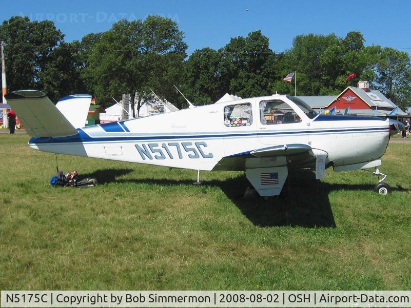 N5175C, 1950 Beech B35 C/N D-2400, Airventure 2008 - Oshkosh, WI