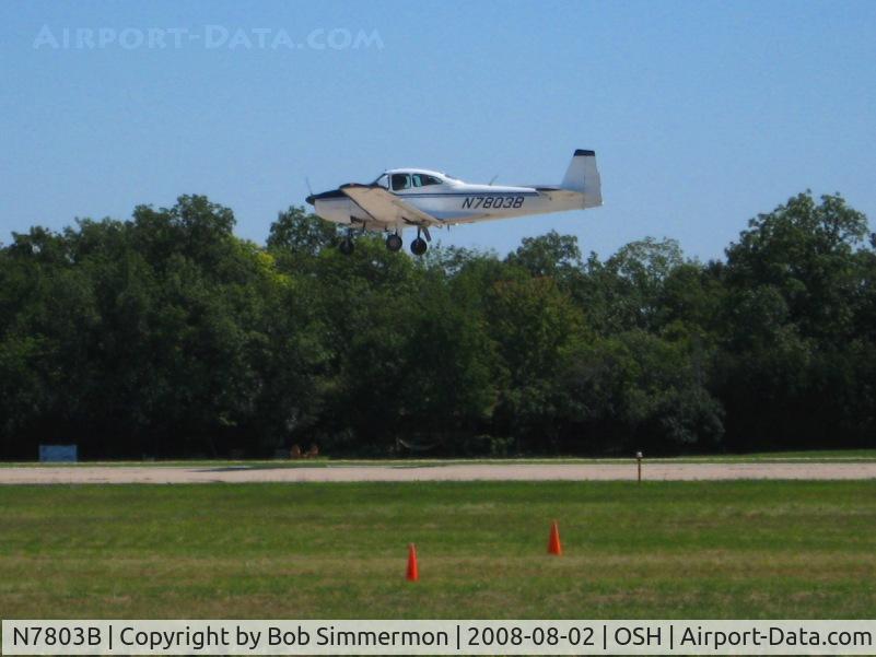 N7803B, Ryan Navion A C/N NAV-4-1783, Landing on 36 at Airventure 2008.