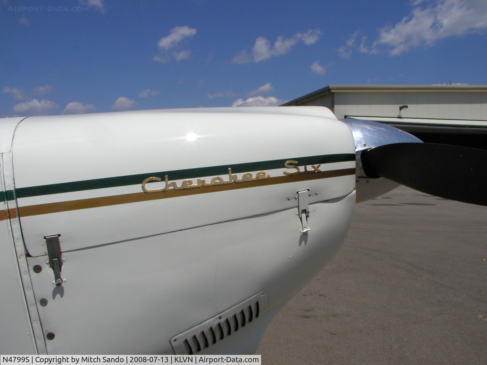 N4799S, 1969 Piper PA-32-260 Cherokee Six Cherokee Six C/N 32-1184, Tied down at Airlake.
