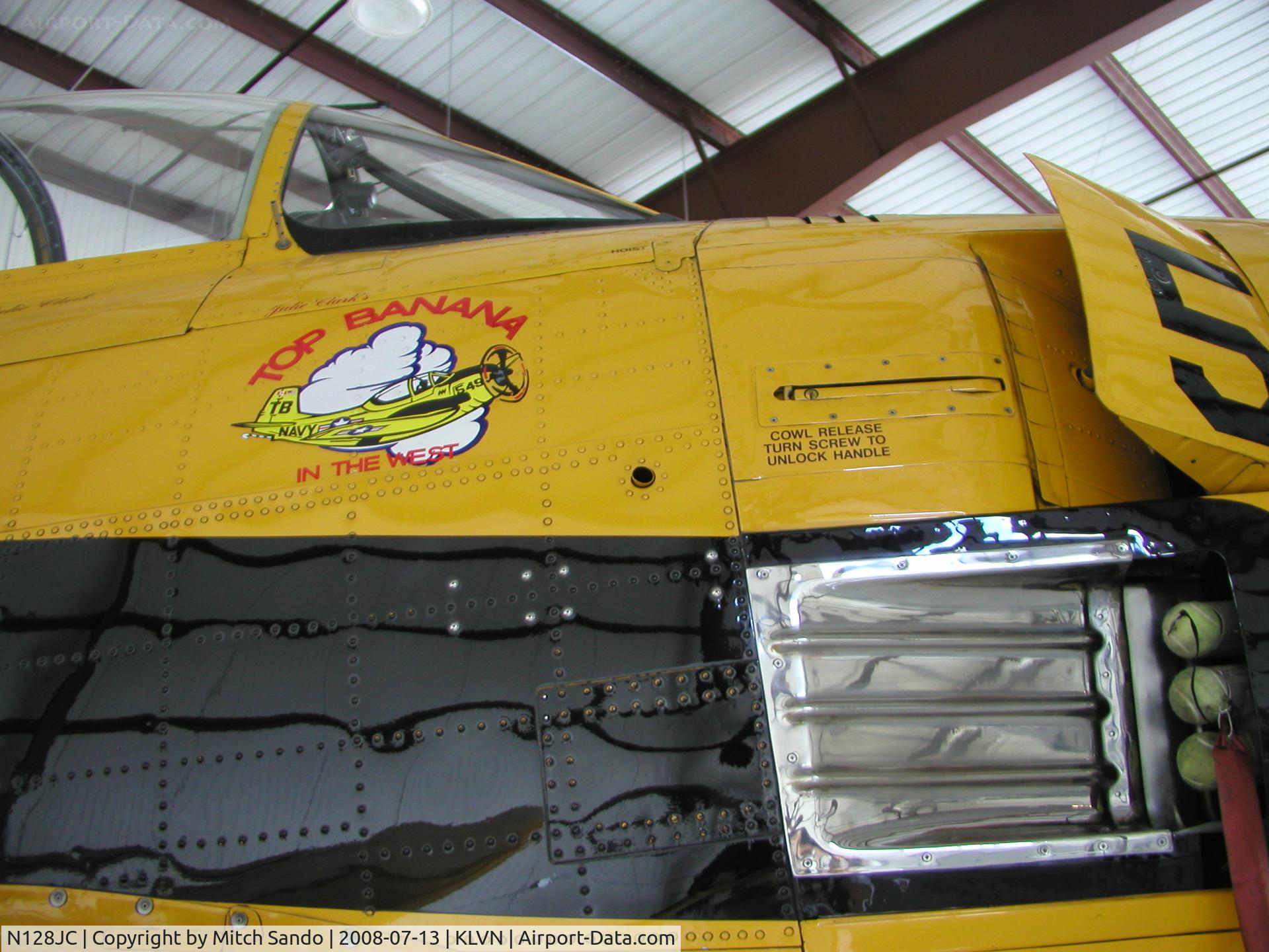 N128JC, 1956 North American T-28C Trojan C/N 226-126 (140549), Julie Clark's T-28 parked inside the ARC Hangar.