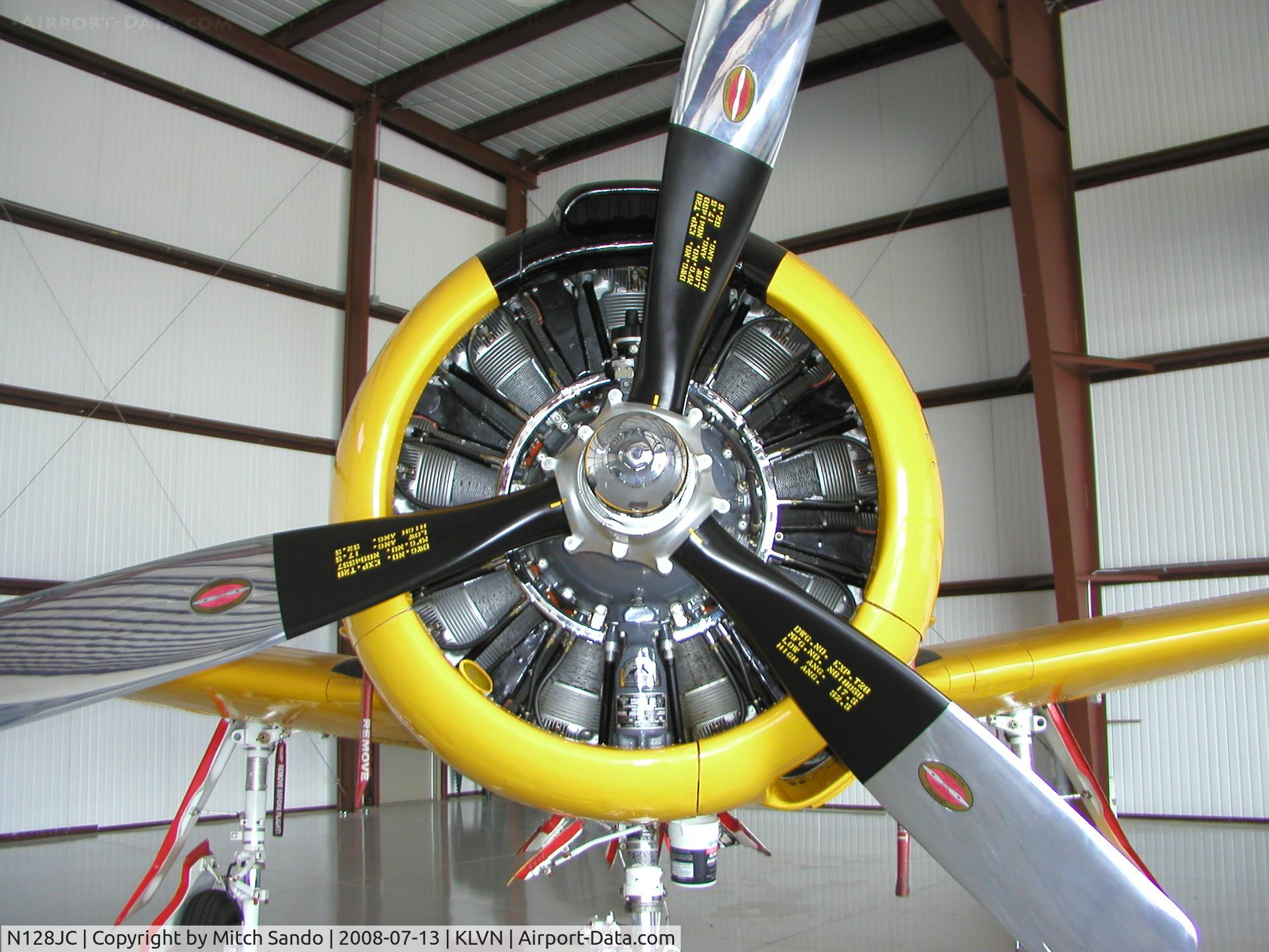 N128JC, 1956 North American T-28C Trojan C/N 226-126 (140549), Julie Clark's T-28 parked inside the ARC Hangar.