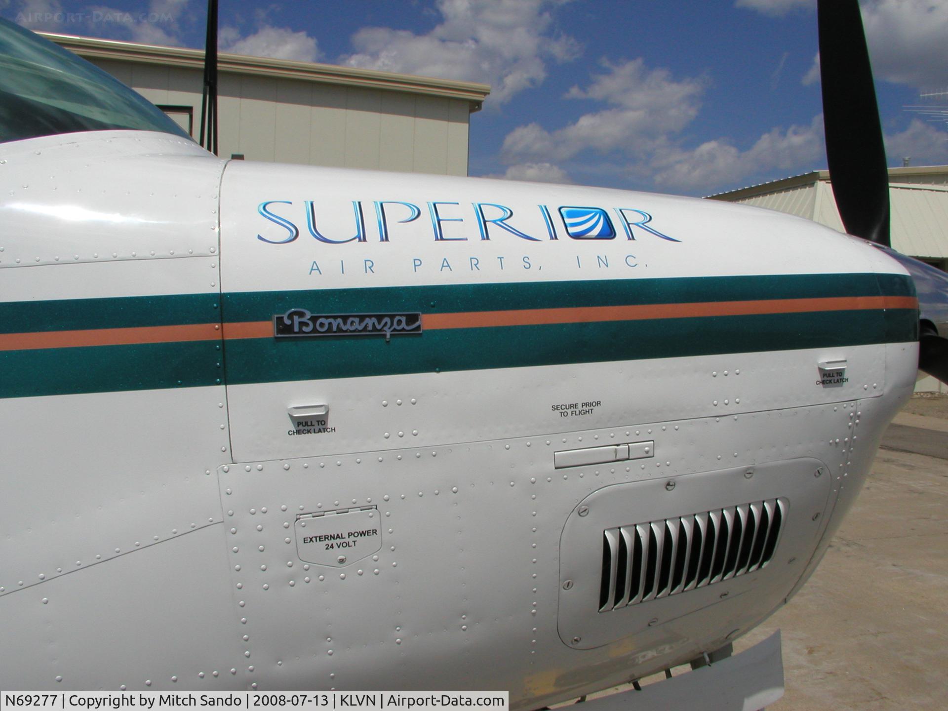 N69277, 1984 Beech 36 Bonanza C/N E-2148, Parked at the fuel pumps.