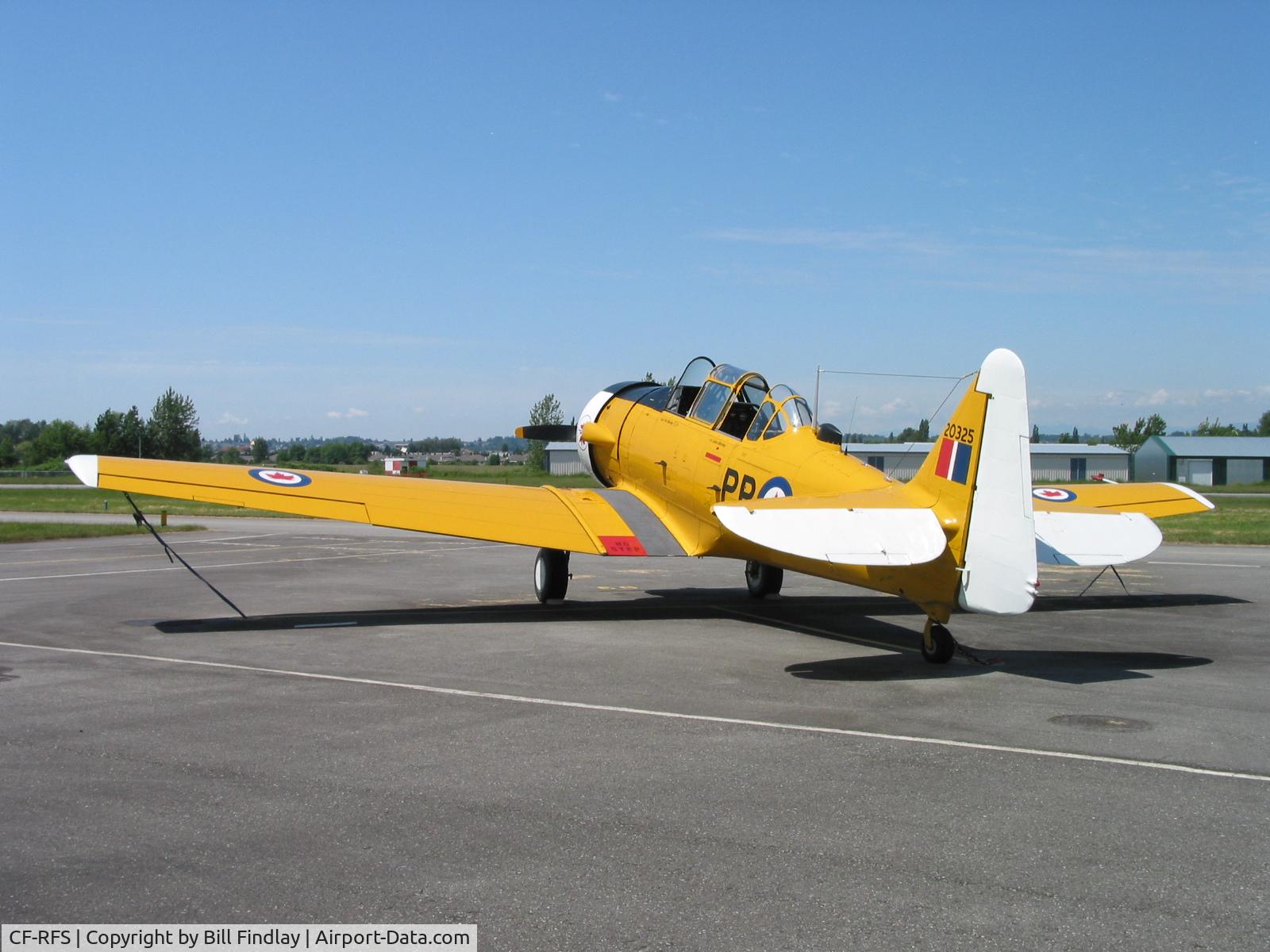 CF-RFS, 1952 Canadian Car & Foundry T-6 Harvard Mk.4 C/N CCF4-116, CF-RFS at Langley tiedown