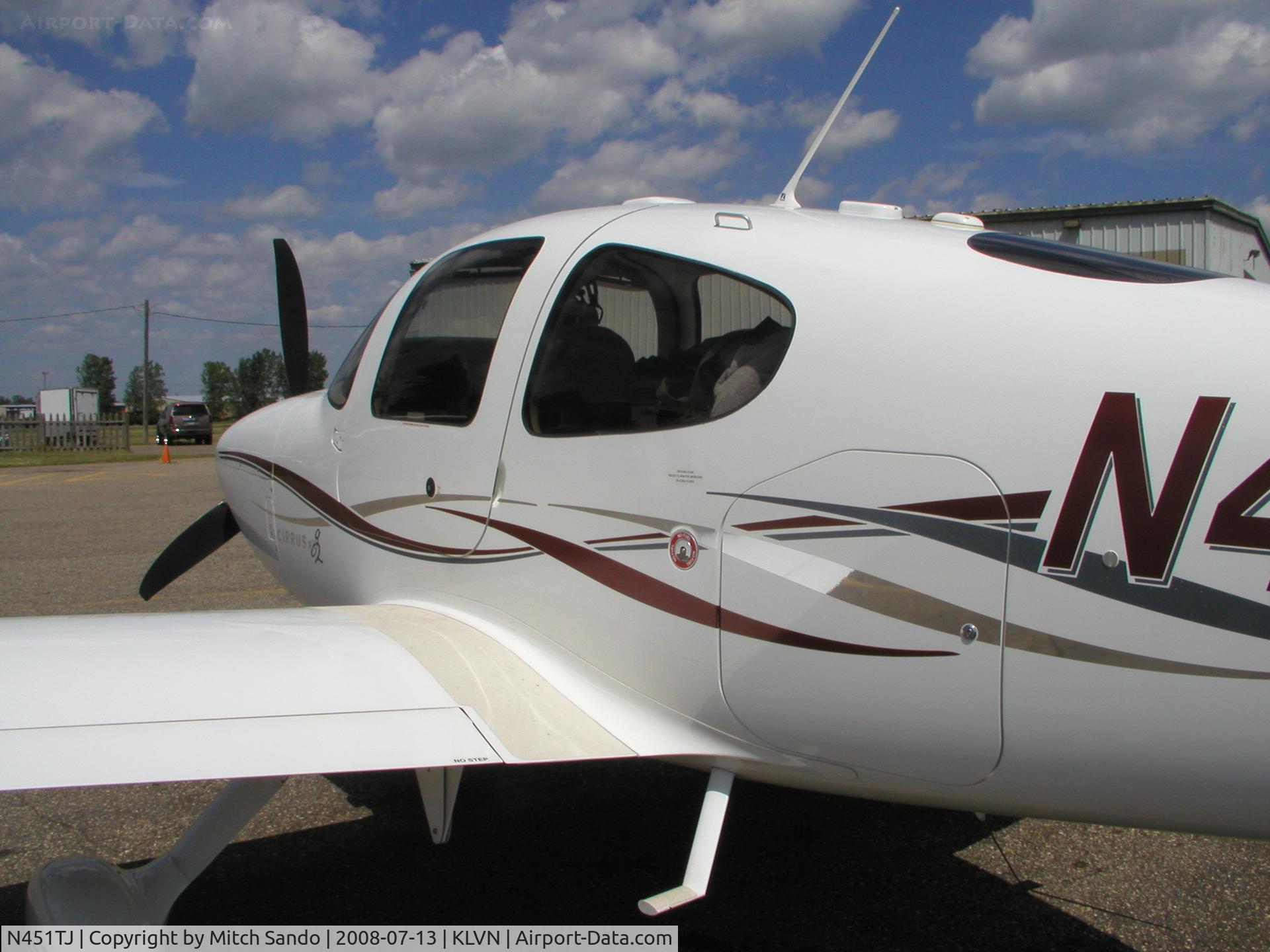N451TJ, 2004 Cirrus SR22 C/N 0866, Parked on the ramp at Airlake.