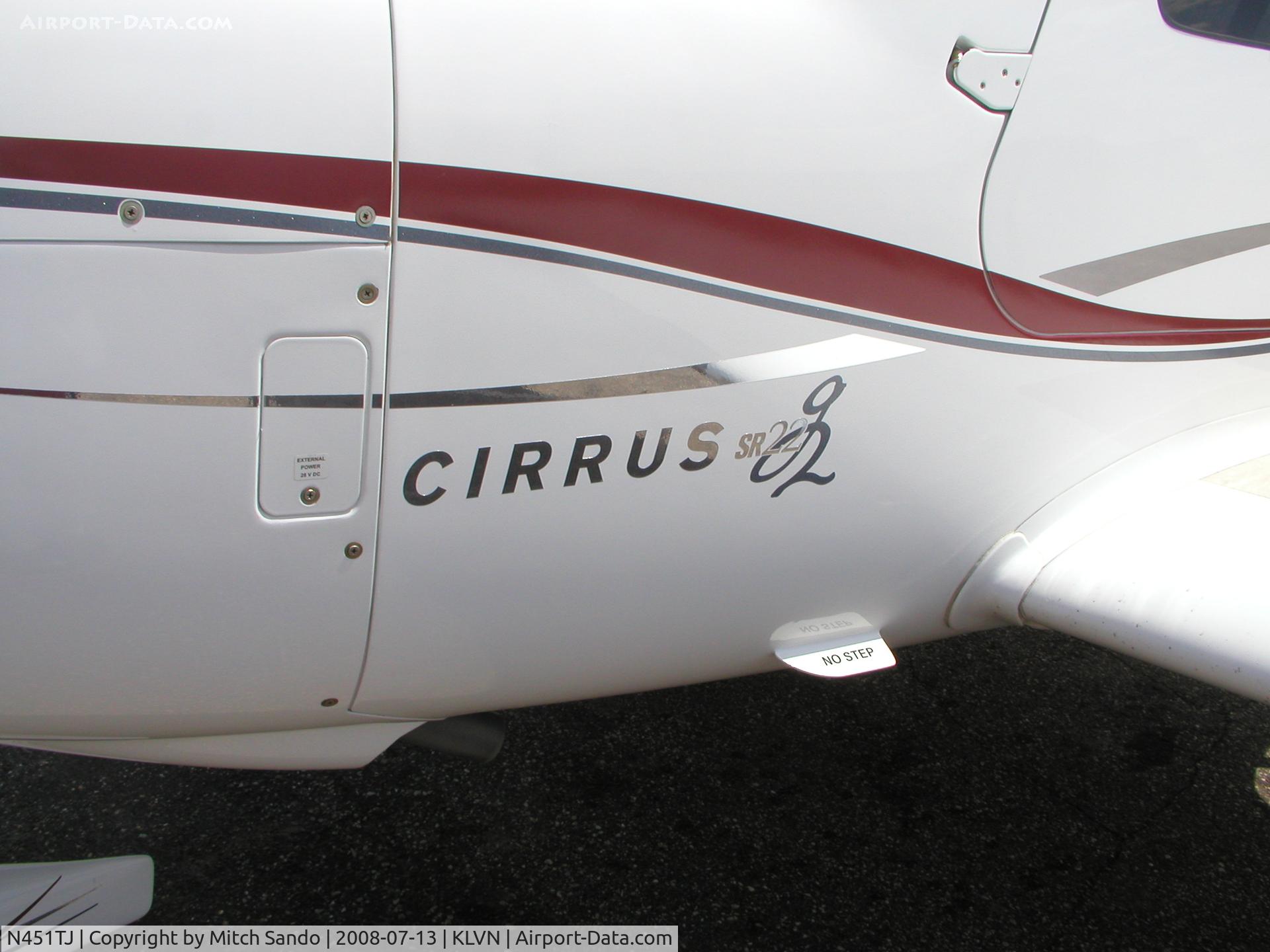 N451TJ, 2004 Cirrus SR22 C/N 0866, Parked on the ramp at Airlake.