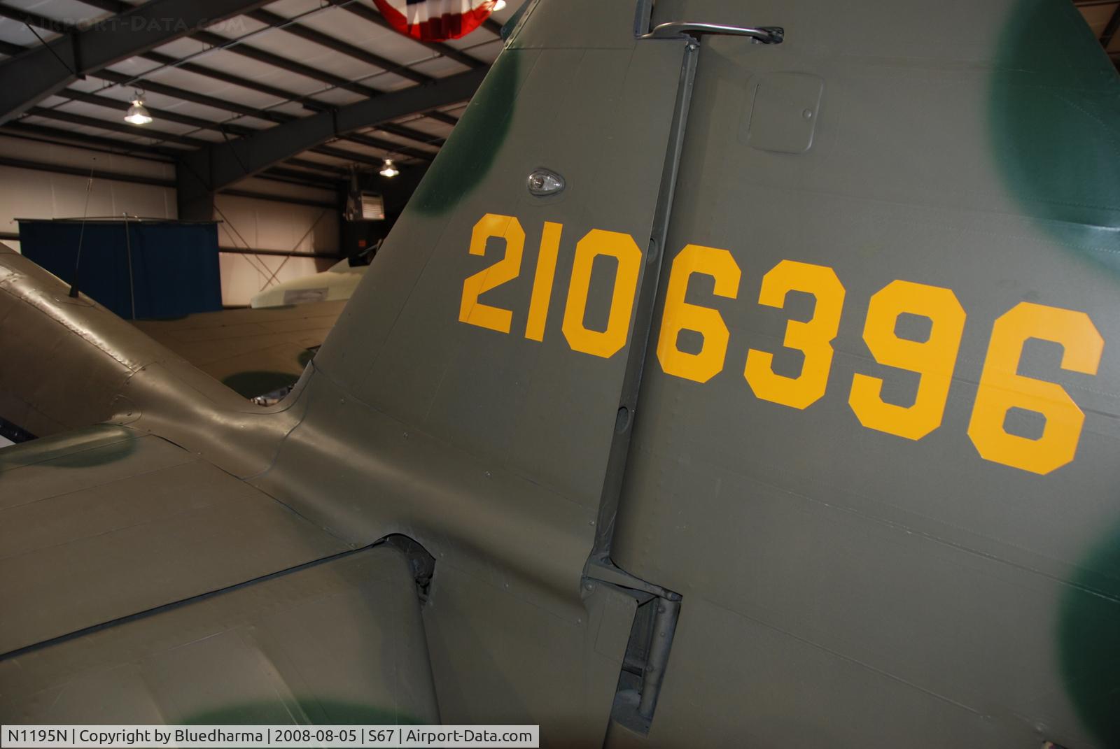 N1195N, 1942 Curtiss P-40N Warhawk C/N 130158, On display at Warhawk Air Museum.