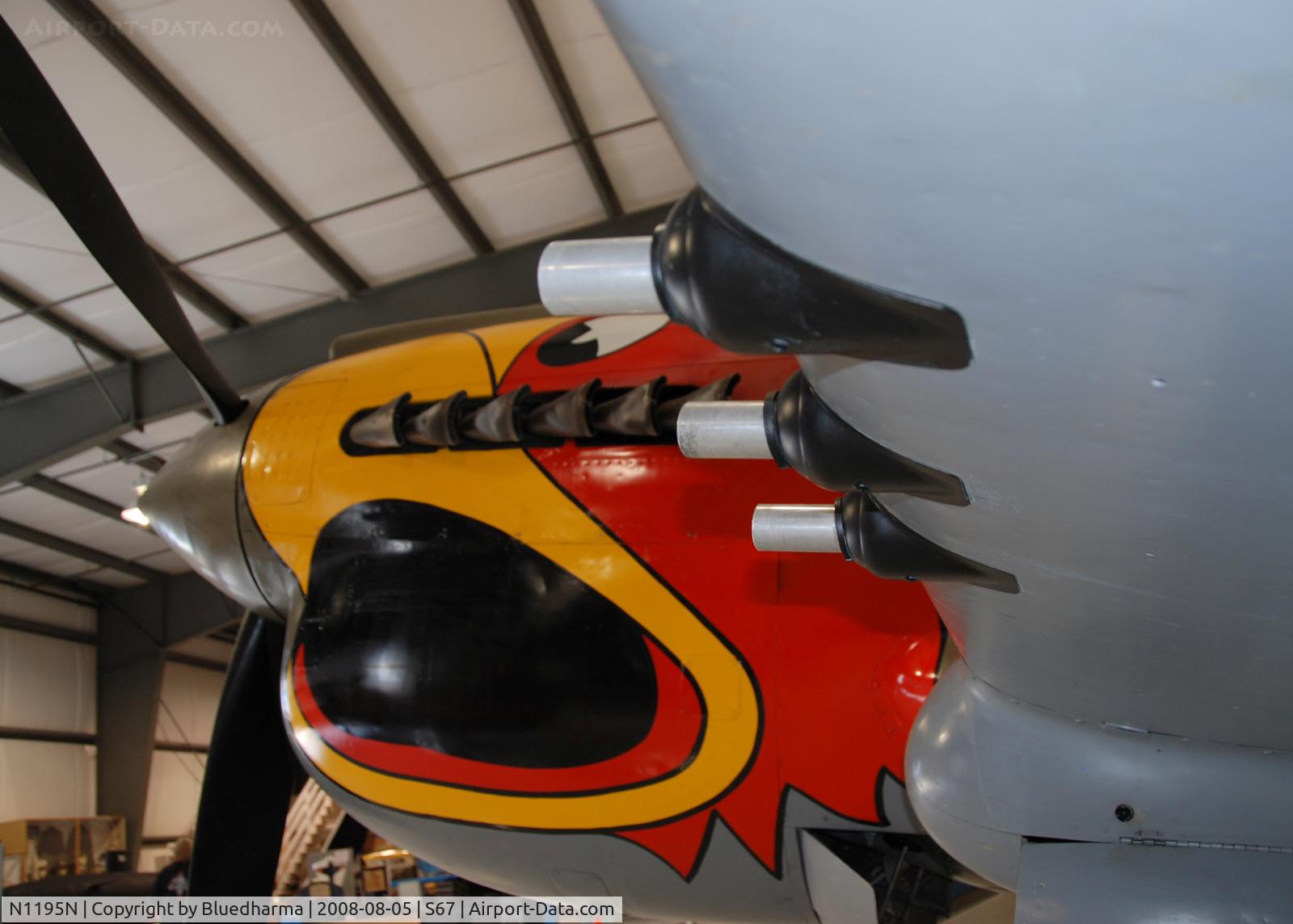 N1195N, 1942 Curtiss P-40N Warhawk C/N 130158, Parrot head P40 on display at Warhawk Air Museum.