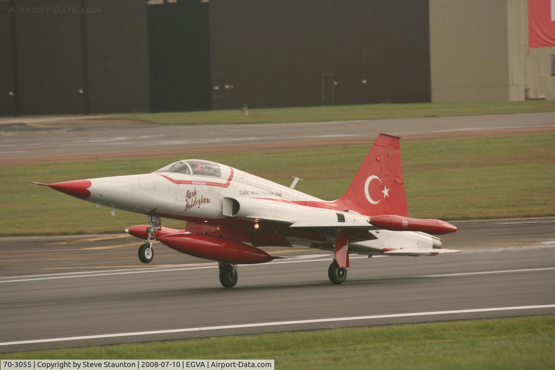 70-3055, 1971 Canadair NF-5A Freedom Fighter C/N 3055, Taken at the Royal International Air Tattoo 2008 during arrivals and departures (show days cancelled due to bad weather)