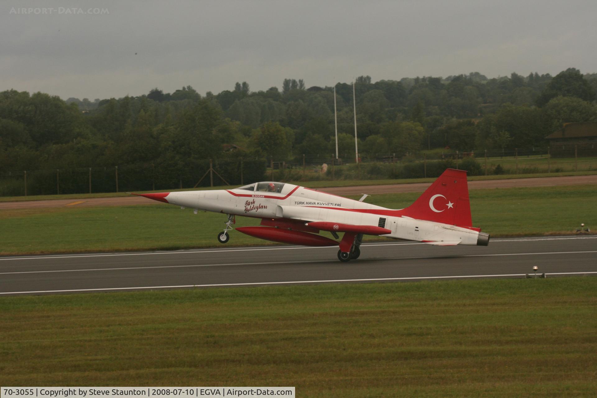 70-3055, 1971 Canadair NF-5A Freedom Fighter C/N 3055, Taken at the Royal International Air Tattoo 2008 during arrivals and departures (show days cancelled due to bad weather)
