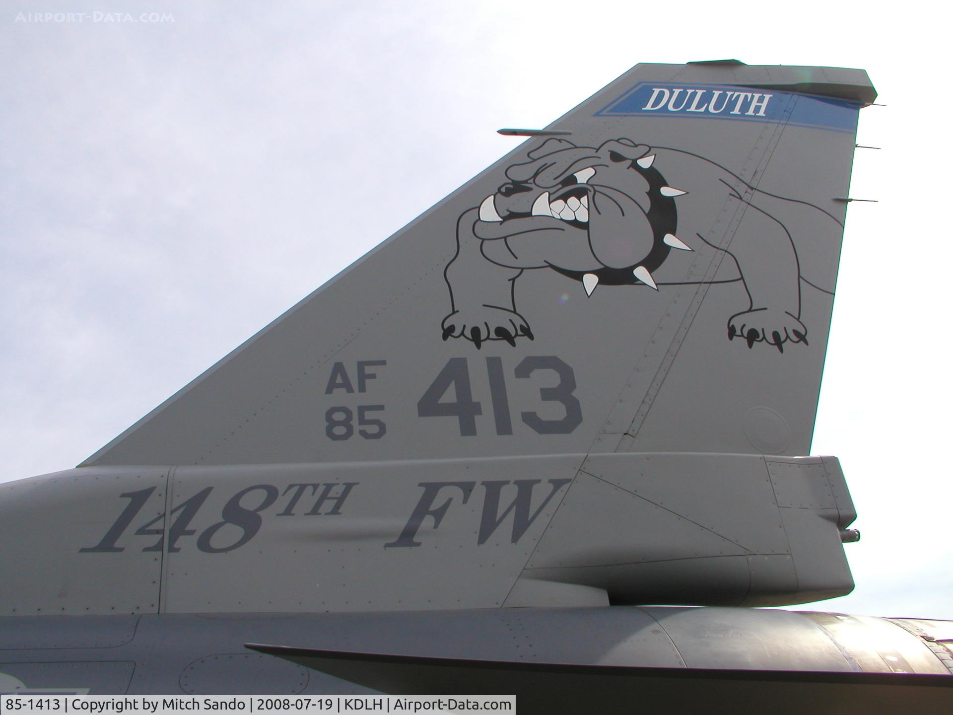 85-1413, General Dynamics F-16C Fighting Falcon C/N 5C-193, Duluth Air and Aviation Expo 2008.