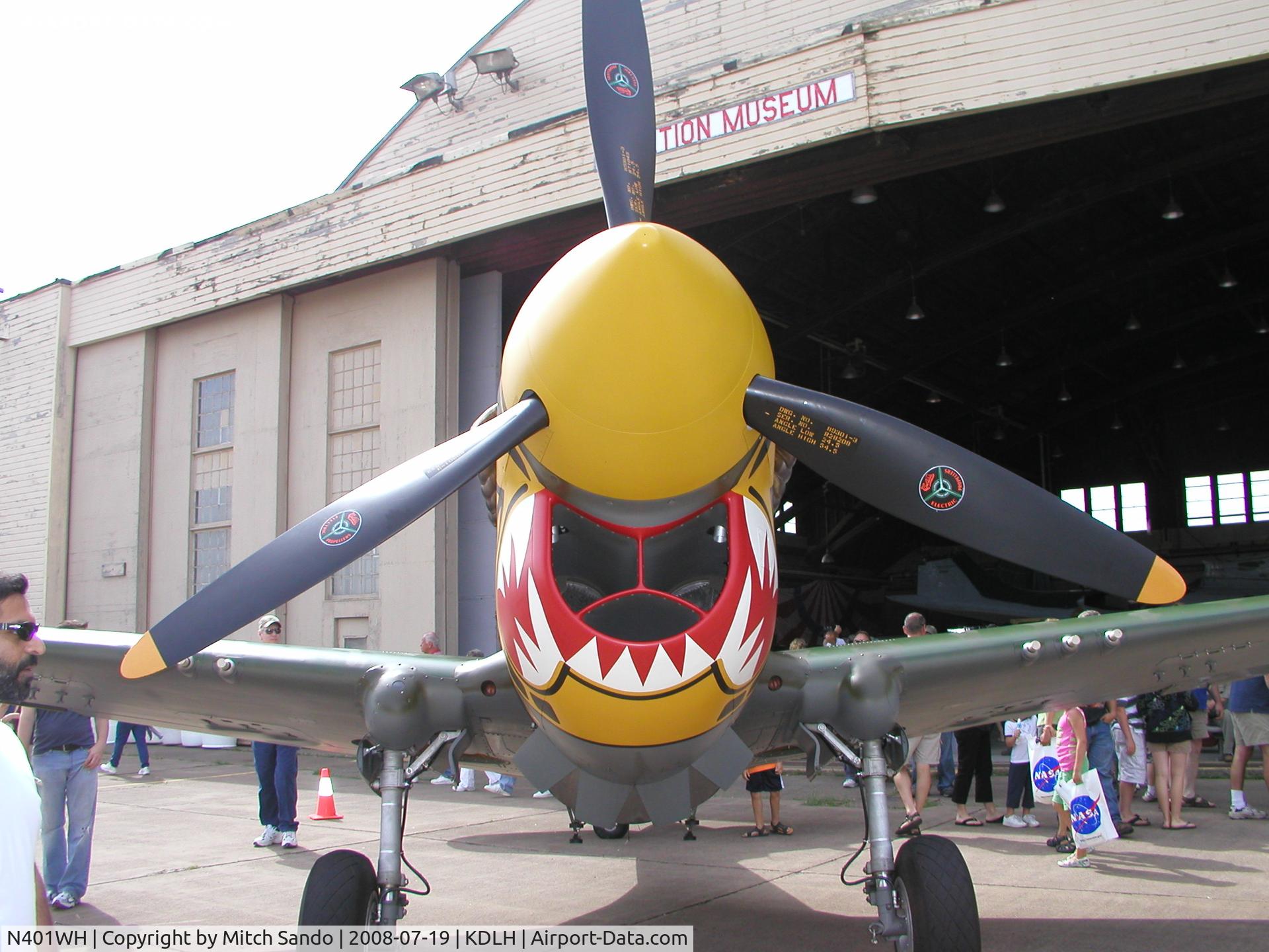 N401WH, 1942 Curtiss P-40K Warhawk C/N 42-10256, Duluth Air and Aviation Expo 2008.
