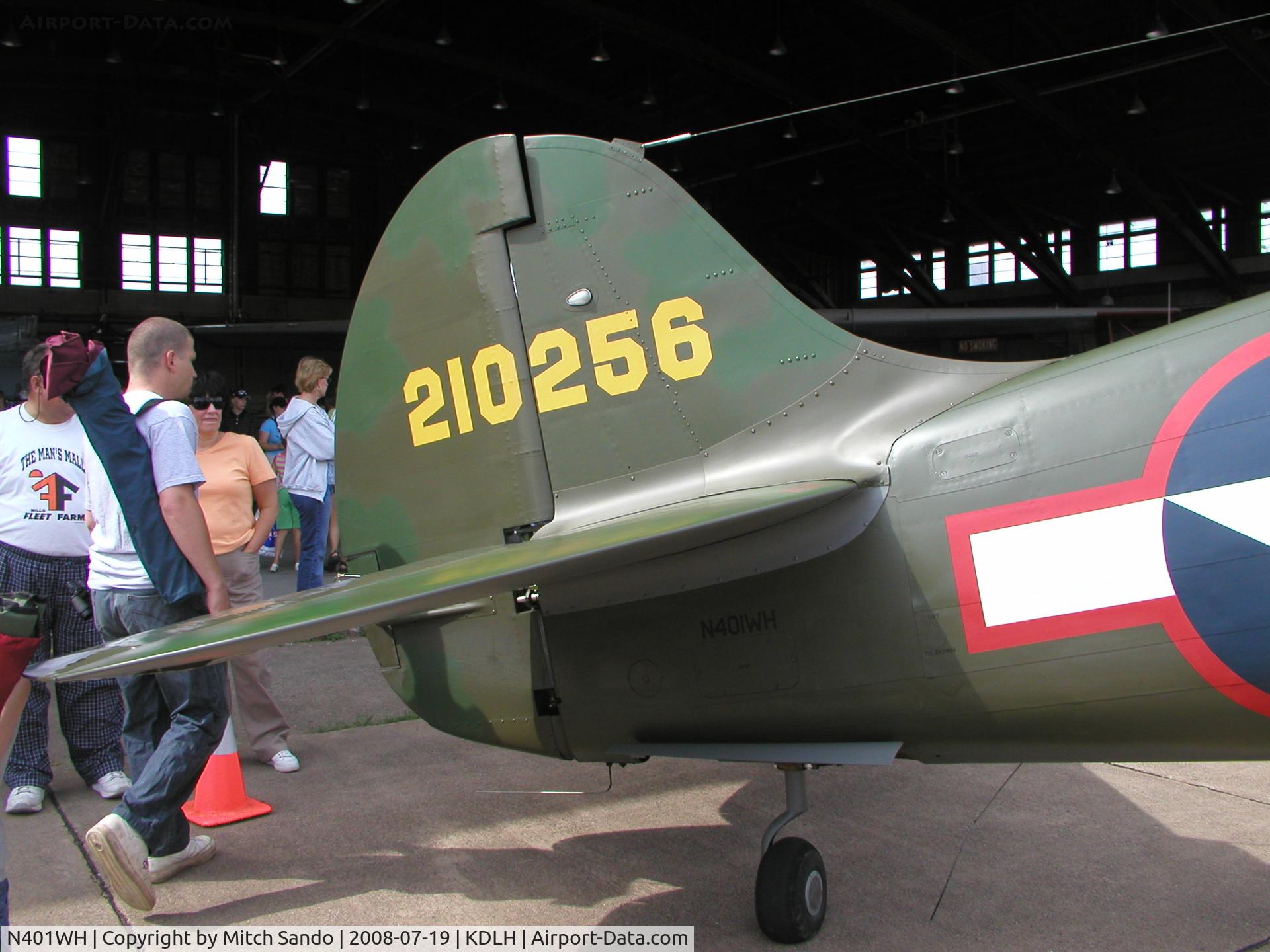 N401WH, 1942 Curtiss P-40K Warhawk C/N 42-10256, Duluth Air and Aviation Expo 2008.