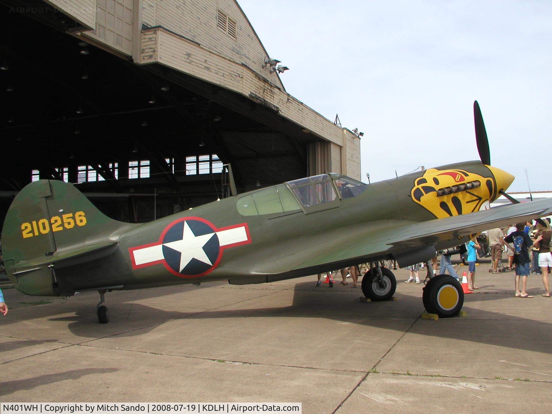 N401WH, 1942 Curtiss P-40K Warhawk C/N 42-10256, Duluth Air and Aviation Expo 2008.