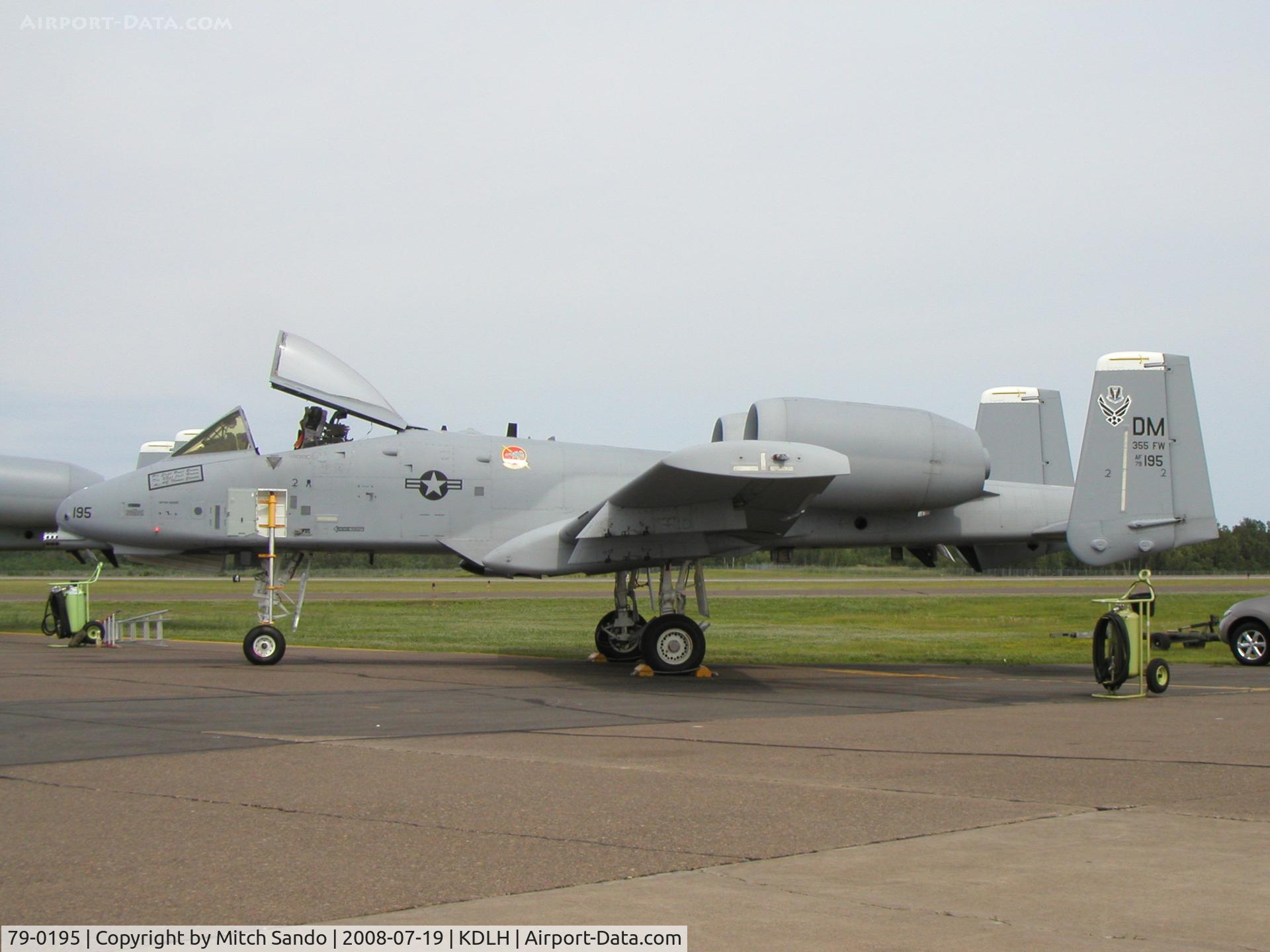 79-0195, Fairchild Republic A-10A Thunderbolt II C/N A10-0459, Duluth Air and Aviation Expo 2008.