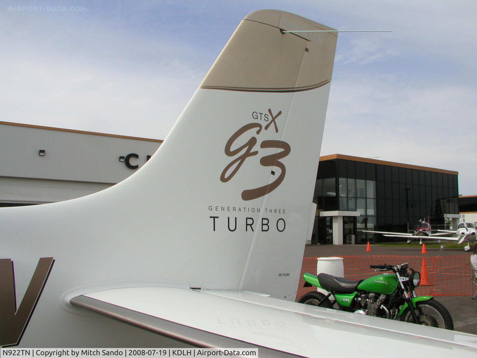 N922TN, 2007 Cirrus SR22 G3 GTS  X Turbo C/N 2529, Duluth Air and Aviation Expo 2008.