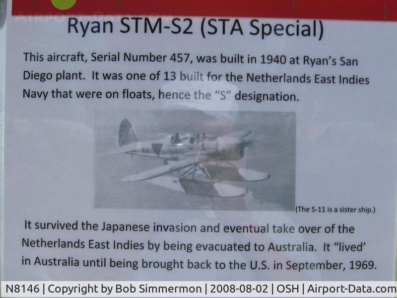 N8146, 1940 Ryan Aeronautical ST-A Special C/N 457, Airventure 2008 - Oshkosh, WI