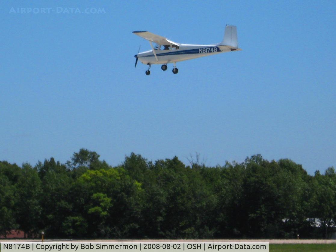 N8174B, 1957 Cessna 172 C/N 29974, Landing on 36 at Airventure 2008.