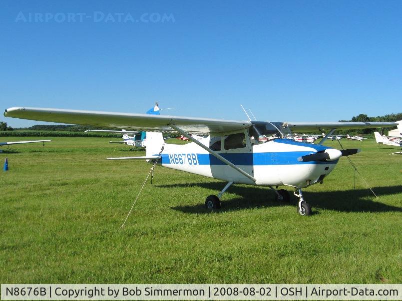N8676B, 1957 Cessna 172 C/N 36376, In the transient parking area at Fond du Lac, WI during Airventure 2008